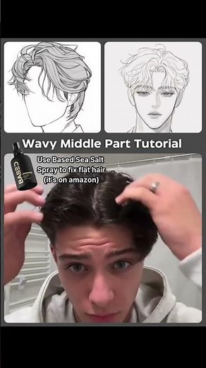 Wavy Middle part tutorial | Middle part