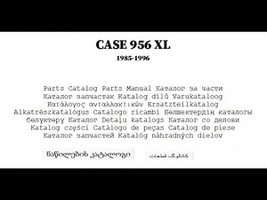 CASE 956 XL (1985-1996) - Parts Catalog
