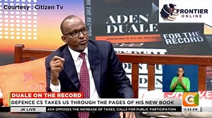 97K views · 2.4K reactions | Defence CS Aden Duale says former President Uhuru Kenyatta has not been invited to the launch of his new book set to take place today. Duale joked that former President Kenyatta has of late become temperamental and that he might disrupt his event. | Frontier Online | Facebook