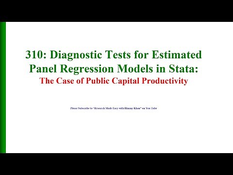310 Diagnostic Tests for Estimated Panel Regression Models in Stata The Case of Public Capital Produ