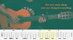 Crazier - Taylor Swift - Fingerstyle Guitar Tutorial TAB + Chords + Lyrics