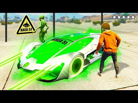 SECRET ALIEN CARS From AREA 51! (GTA 5 Mods)