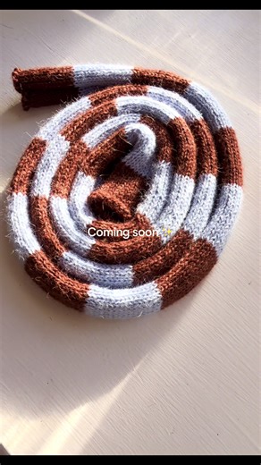 The perfect stripy scarves for autumn and winter- coming soon x #knittok #smallbusinessowner #fyp #skinnyscarf #foryou