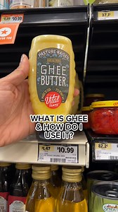 Unlike traditional butter, ghee is clarified butter, aka butter that has been simmered and strained to remove all water. It’s cooked over low heat until the milk solids have a chance to start to brown lightly, creating a slightly nutty, caramelized flavor. 🧈 It’s been prized for possible anti-inflammatory, digestive, and therapeutic properties and has a higher smoke point than traditional butter…..and did we mention it’s ghee-licious!? Have you tried ghee butter in your cooking? Give it a try i