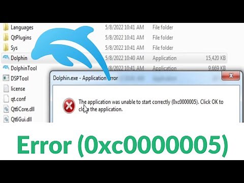 How to Fix Dolphin 5.0 The application was unable to start correctly (0xc0000005)