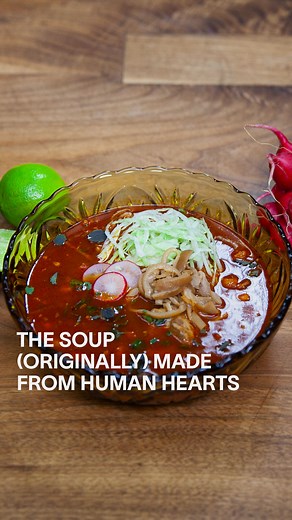 38K views · 211 reactions | Pozole is the sacrificial Mexican soup that was (originally) made from human flesh. Chef Claudette Zepeda explains how pozole is a communal and celebratory food with dark religious ties, as it was originally made with the human flesh of the Aztec’s prisoners, and later replaced with pork when the post-conquest Catholics banned cannibalism. #mexicanfood #mexico #food #soup #chef #healthyeating | Munchies | Facebook