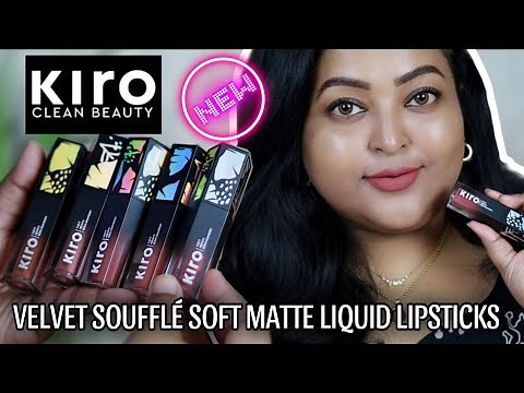 *New* KIRO BEAUTY VELVET SOUFFLE SOFT MATTE LIQUID LIPSTICKS| 5 SHADES| Review & Swatches on NC41-42
