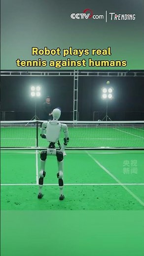 Robot plays real tennis against humans