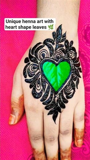 easy and simple heartshape mehendi design ❤️ aesthetic henna art#shorts#viral#trending#ytshorts#art