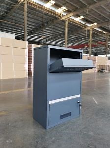 [Hot Item] Direct Wall Mounted Metal Parcel Drop off Box New Style Steel Post Box for Packages