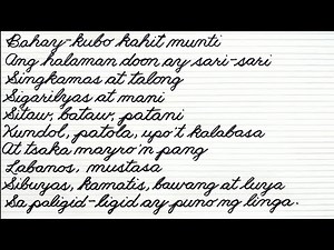 Bahay Kubo | Filipino Folk Song | Cursive Writing For Filipinos | Learn How To Write Basic Cursive
