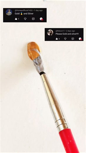 These gold and silver are so satisfying #shorts #art #tutorial