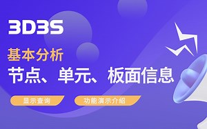 【官方】3D3S显示查询丨节点、单元、板面信息
