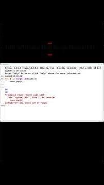 Python Index Error #shorts#python #pythonprogramming #computerscience #pythonshorts