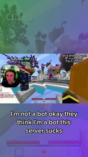 #shorts I’M NOT A BOT!! #minecraft #opblocks #craftedcroix #minecraftserver #minecraft