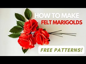 FREE PATTERN! How to Make Felt Marigold Flower Bouquets