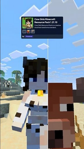 Transform Minecraft animals in the cute girls #resourcepacks #minecraft #minecraftresourcepack