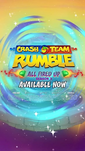 Get all fired up for the winter season with new heroes, maps, and more. Season 3 of #CrashTeamRumble is AVAILABLE NOW!