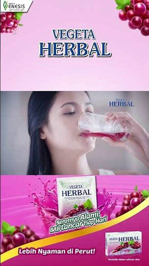 Vegeta Herbal Seratnya alami, BAB Lancar Tiap Hari !