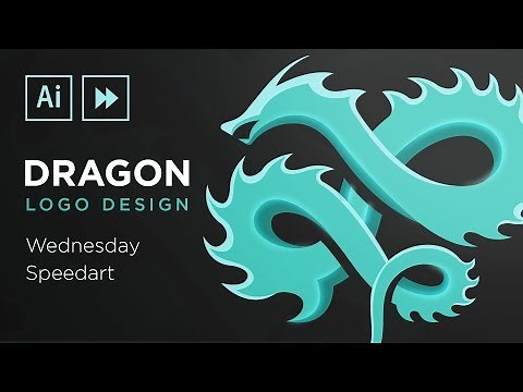 Illustrator Speedart : Dragon Logo Design Process