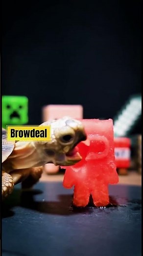 Minecraft ASMR Mukbang Eating Among Us IMPOSTOR (Satisfying Mukbang Sound) Turtle Tortoise