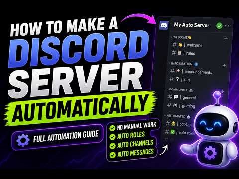 Make a Fully Automated Discord Server (No Manual Work)