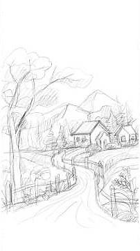 How to Draw a Beautiful Landscape with Pencil ✏️ | Easy Step-by-Step for Beginners