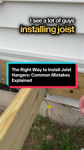 How to Install Joist Hangers Correctly