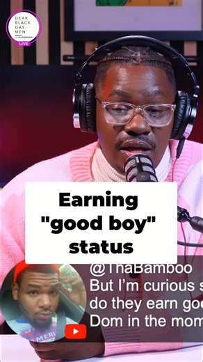 Dear Black Gay Men Podcast on Instagram: "How Do You Earn "Good Boy" Status? 😈⁠ ⁠ The requirement for a good boy extends far beyond the bedroom. It's about a mutual **exchange of value**:⁠ ⁠ ➡️The Dom requires an action from the Sub.⁠ ➡️The Dom gives an **equally valuable action** as a reward.⁠ ⁠ No one is going to be a "good boy" for some lackluster effort. Bring value that goes beyond the basic!⁠ ⁠ Comment **REWARD** and I’ll send you the link to the full conversation! 🔗⁠ ⁠ #Bl