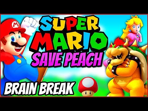 🍄 Super Mario: Save Peach 🍄 Fitness Run | Brain Break | GoNoodle Inspired