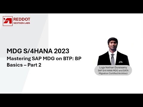 MASTERING SAP MDG on BTP:BP Basics- Part 2