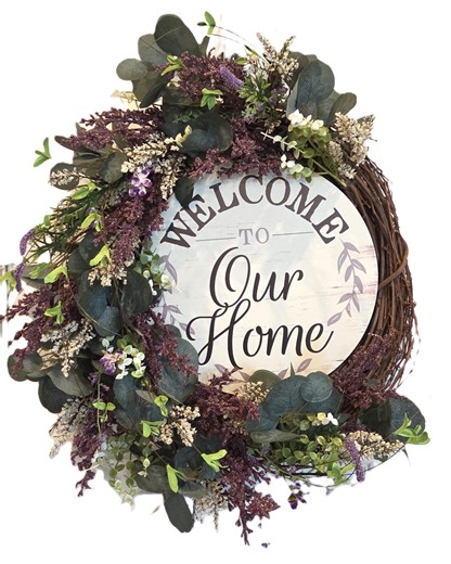 Welcome Home Wreath for Front Door, Farmhouse Everyday Door Wreath With Greenery - Etsy