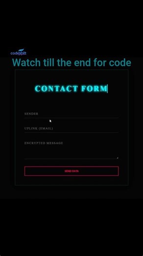 Watch till the end for code..contact form using HTML, CSS, and, Javascript #shorts#coding #viral