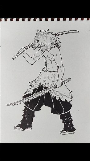 Inosuke, manga drawing #manga #drawing #art #demonslayer