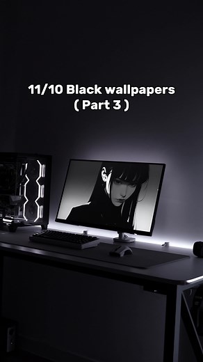 Maximize Your Setup with Stunning Black Wallpapers