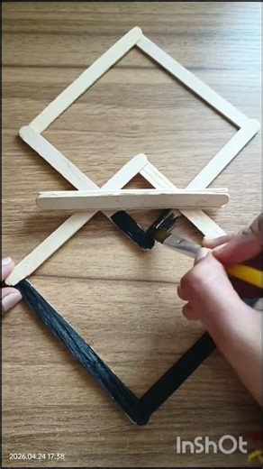 Diy craft with icecream sticks #shorts #crafts #icecream #sticks #ytshorts