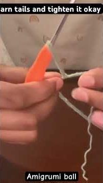 Crocheting an amigrumi ball no magic ring Part1