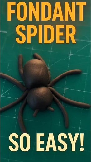 🕷️ Easy Fondant Spider | Halloween | Spiderman Cake Topper Tutorial 🎃 #viral #shortvideo #yt