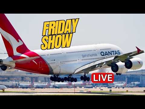 🔴 LIVE DFW Plane Spotting 🌬️ High Wind Ops + Qantas A380 | LIVE ATC