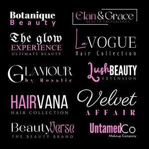 Beauty Logo Templates: 10 Modern Feminine Designs (canva Editable, Digital Download - Etsy