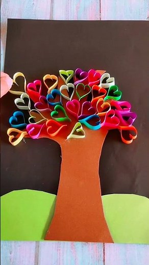 Heart Shaped Paper Quill Tree ❤️ | Easy Paper Quilling Tutorial