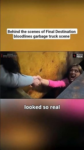 Behind the scenes of Final Destination garbage truck scene #movie #behindthescenes #finaldestination