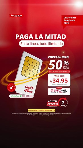 Aprovecha el 50% de Descuento al Cambiarte a Claro