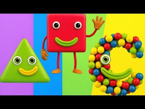 Learn Geometric Shapes 🎨 Drawing, Coloring, Naming & Repetition Fun Activities for Kids