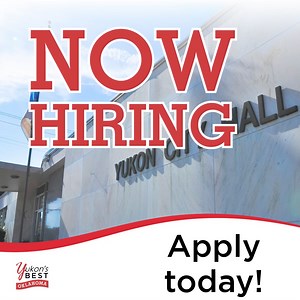 We are hiring! Check out our openings below and apply at https://www.governmentjobs.com/careers/yukonok FULL-TIME POSITIONS Clerk II - Fire Department Laborer I - Parks Maintenance Laborer I - Water/Sewer Communications Specialist PART-TIME POSITIONS DRC- Custodian DRC- Kitchen Manager DRC- Assistant Cook Christmas Set-up Aide Recreation Aide PT Laborer Parks Maintenance (Year-Round) | The City of Yukon Oklahoma - Government
