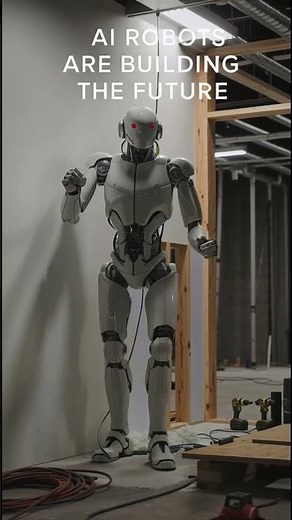 Humanoid Construction Robot Builds Wall | Future of AI in Construction Sites #ConstructionRobot