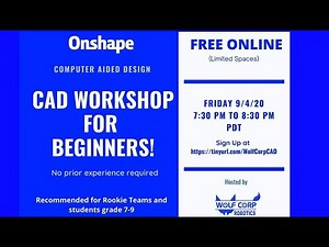 CAD Workshop for beginners with Onshape