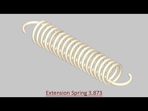 Extension Spring 3.873 (Video Tutorial) Autodesk Inventor