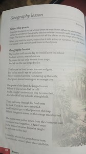 Geography lessonAbout the poemThe poet dropped out of school... | Filo