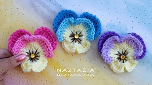 Free Crochet Pansy Pattern- Perfect For Random Acts Of Crochet Kindness - Free Crochet Patterns for Blankets, Toys & More